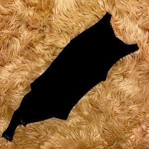 Black cross back bodysuit